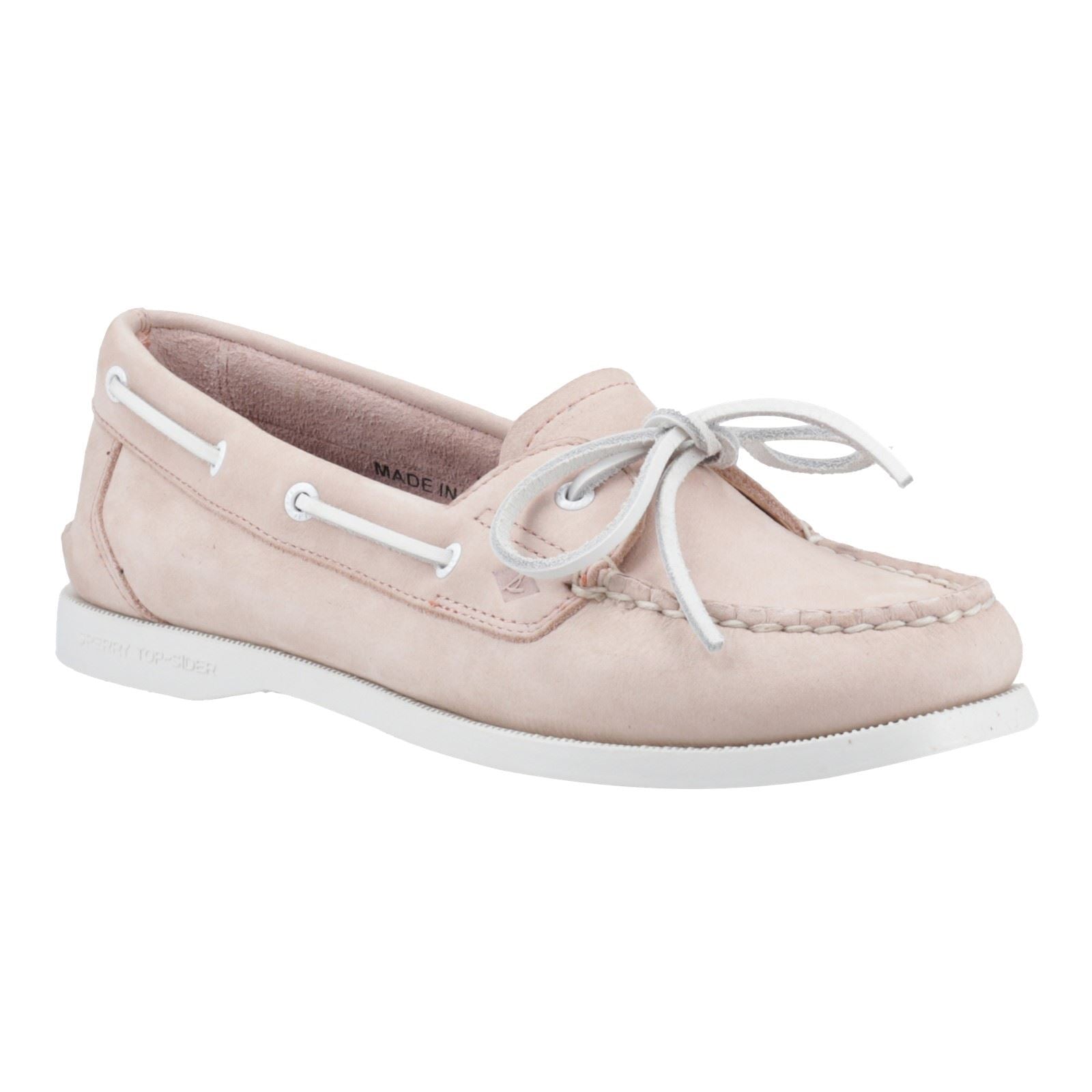 Sperry Authentic 1 Eye Chaussures Bateau Blush En Cuir Pour Femmes