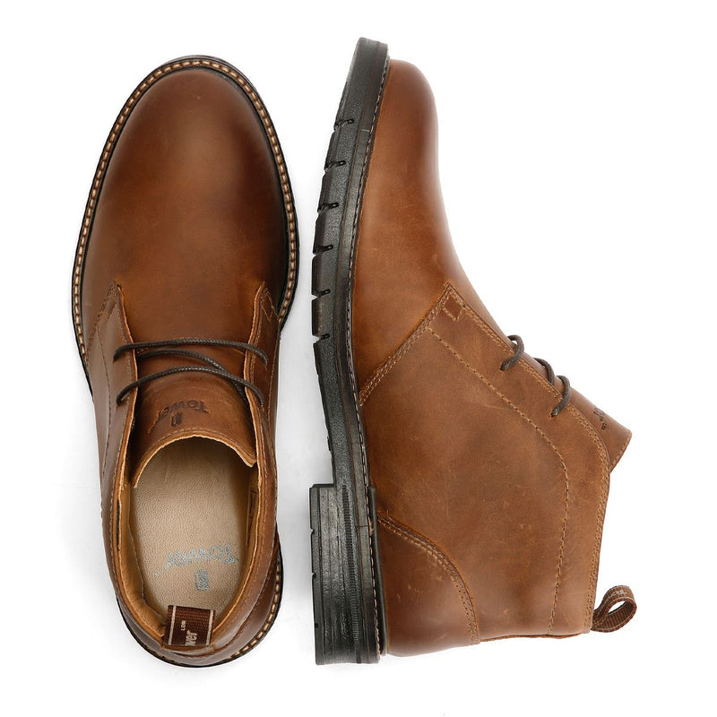 Tower London Armour Chukka Lace Bottes En Cuir Pour Hommes Fauve