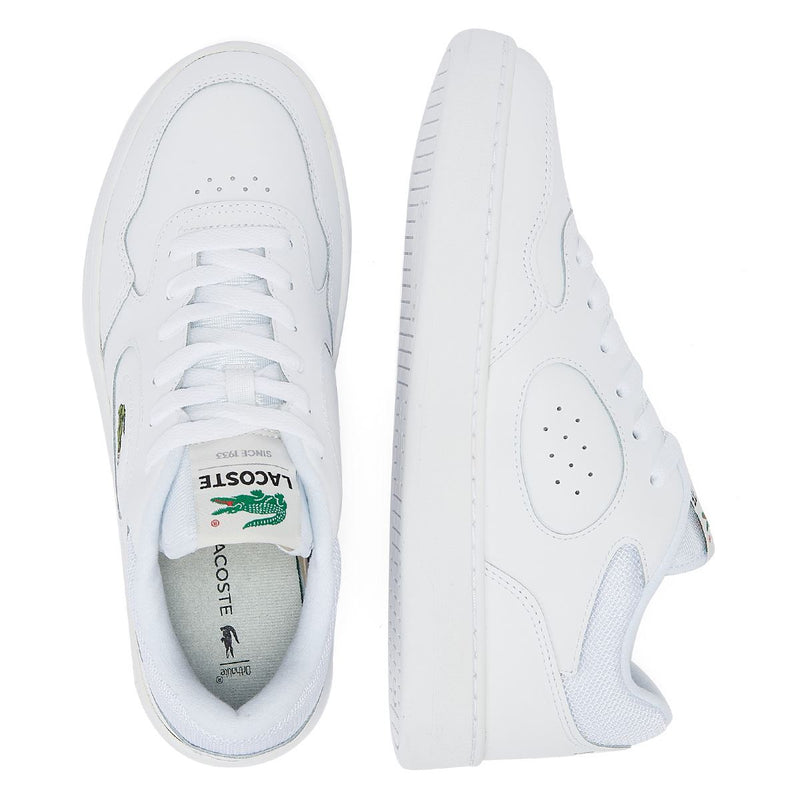 Lacoste Baskets Blanches En Cuir Pour Hommes