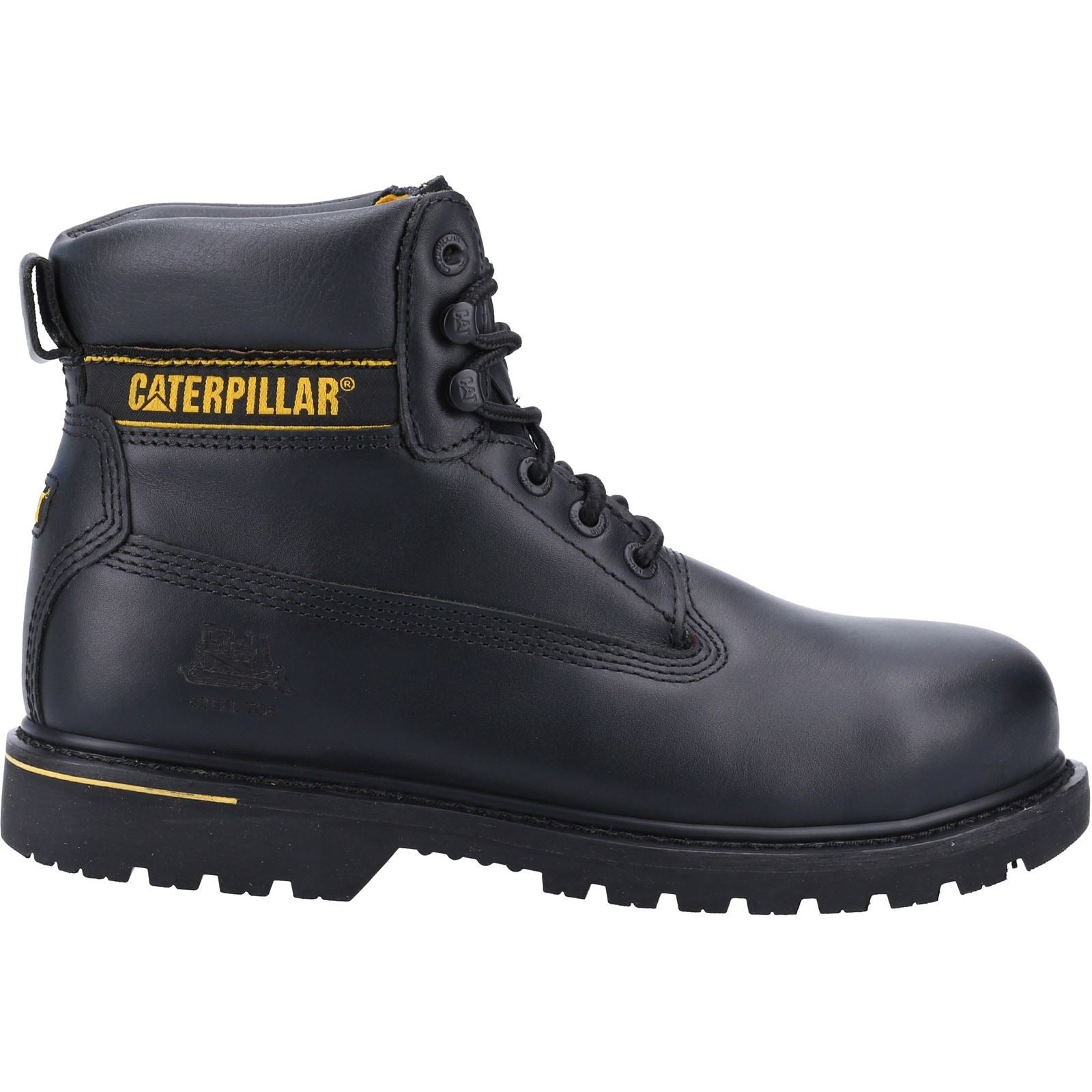 Caterpillar Bottes De Sécurité En Cuir Noir Holton