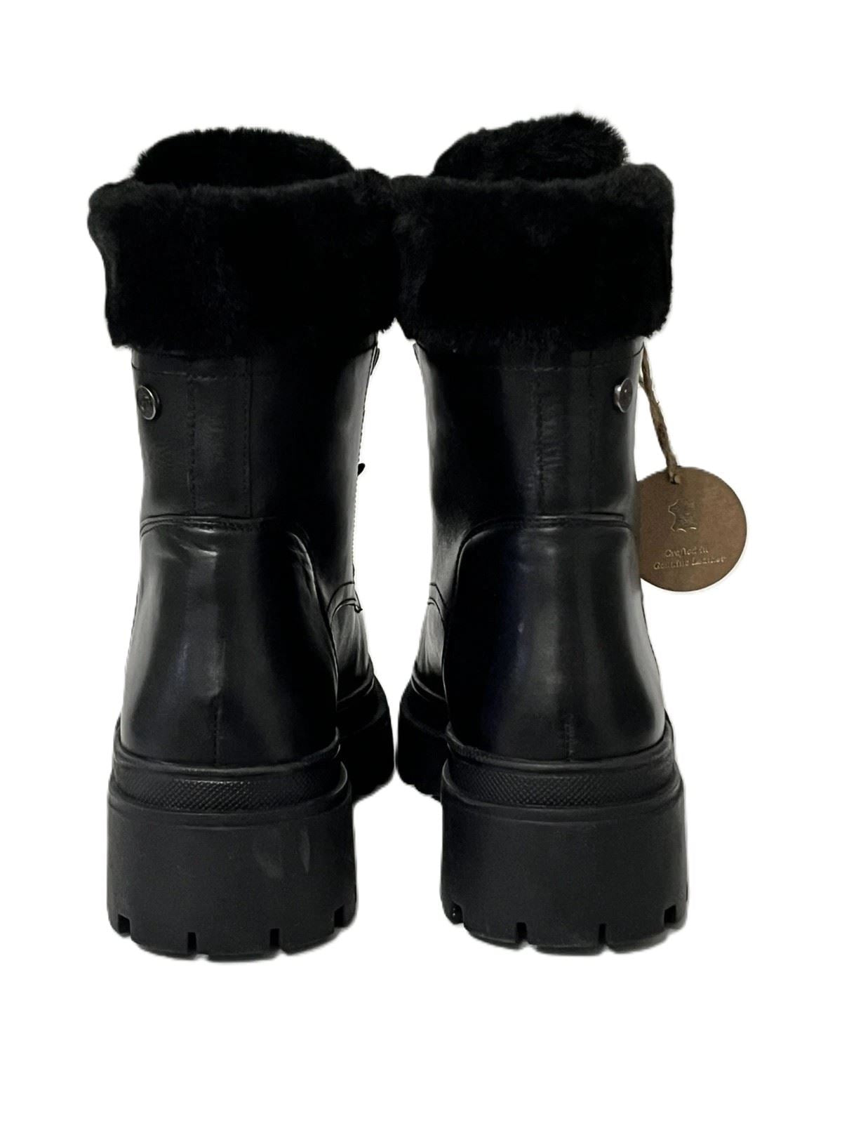 Osprey London The Budapest Bottes Noires En Cuir Pour Femmes