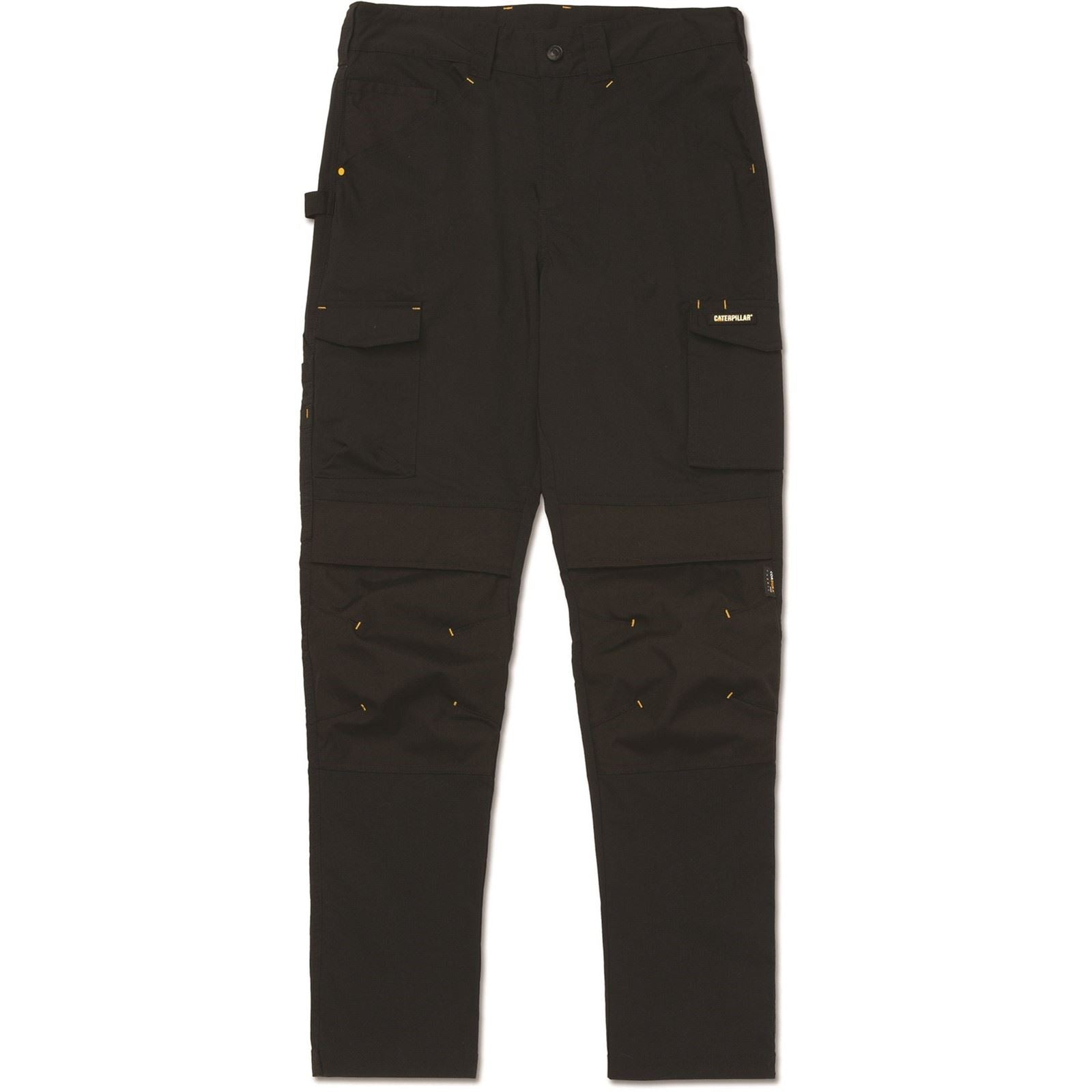 Caterpillar Nexus Knee Pocket Stretch Pantalons Noirs En Coton Pour Hommes - Extérieur