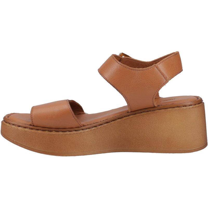 Hush Puppies Beatrix Wedge Sandales En Cuir Pour Femme Couleur Beige