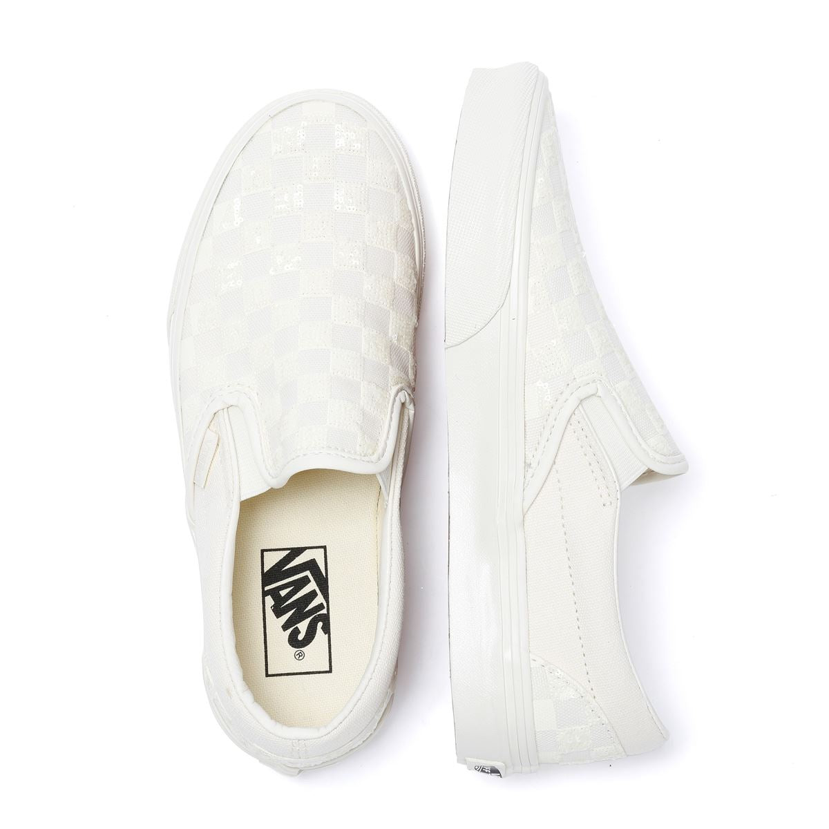 Vans Classic Slip-On Baskets Blanches En Toile