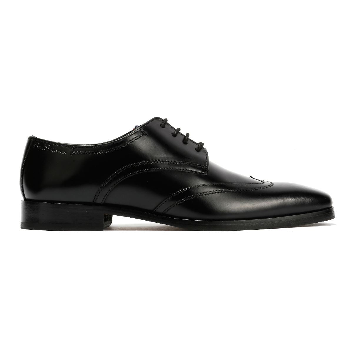 Ben Sherman Kingston Derby Chaussures Noires En Cuir Pour Homme À Lacets