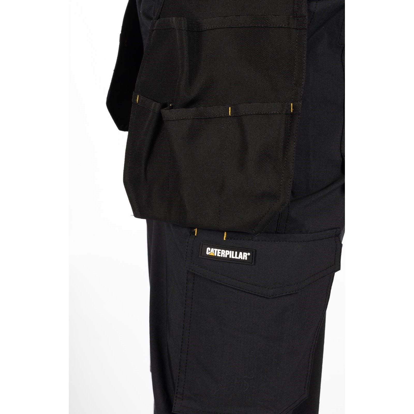 Caterpillar Nexus Holster Stretch Pocket Pantalons Noirs En Coton Pour Hommes - Extérieur