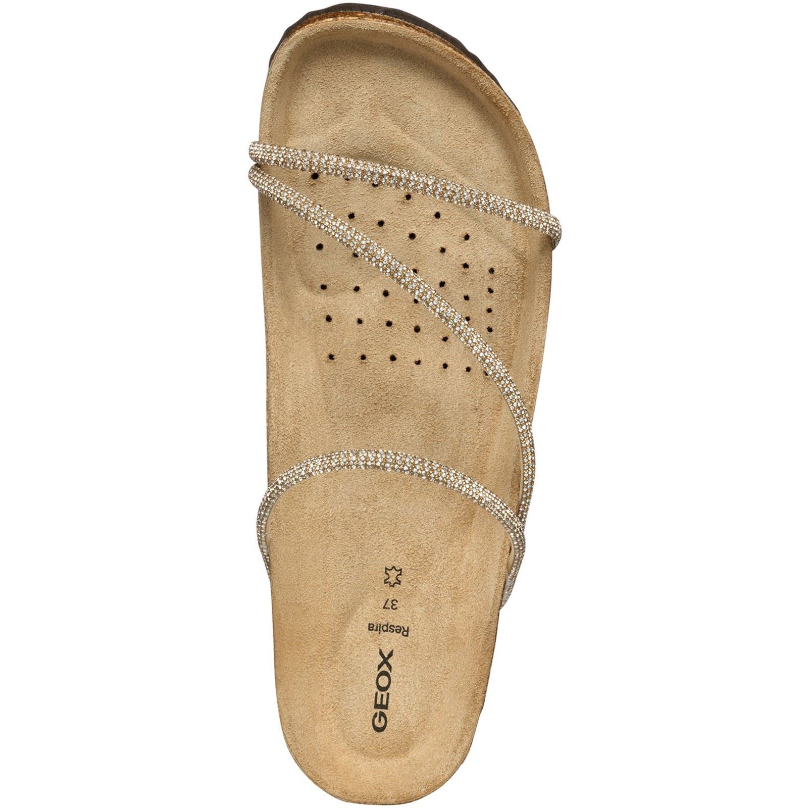 Geox D BRIONIA R Sandales Pour Femmes En Polyester Couleur Taupe Clair