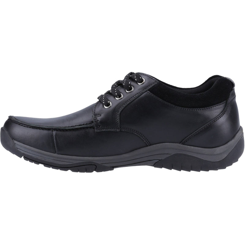Hush Puppies Derek Chaussures En Cuir Noir À Lacets Pour Hommes