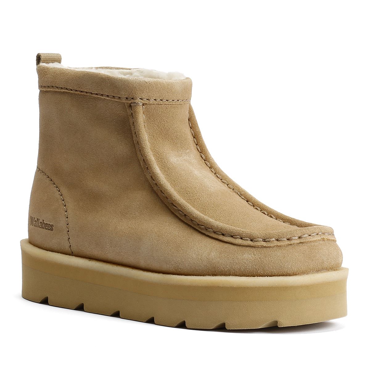 Clarks Originals Meare Rooey Bottes Beiges Pour Femmes En Suède