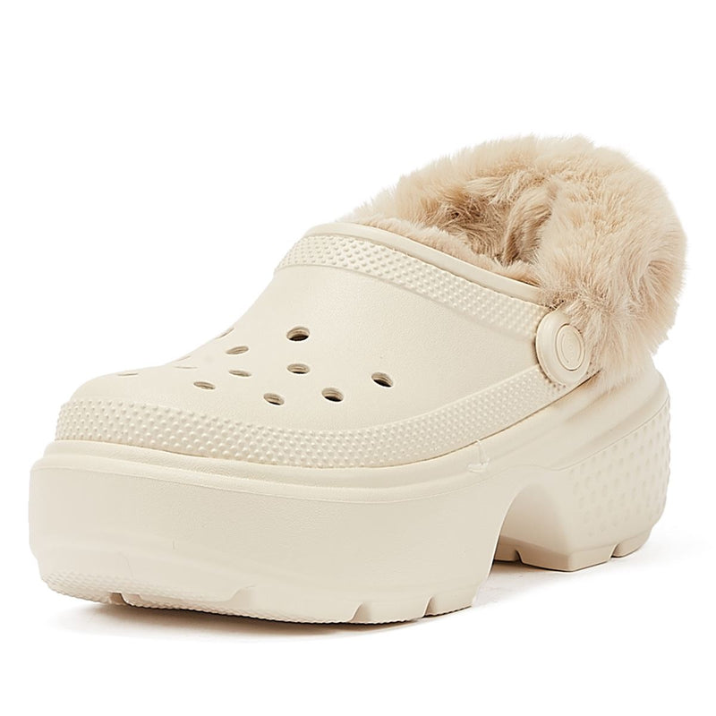 Crocs Sabots À Talons Compensés Pour Femmes Beige