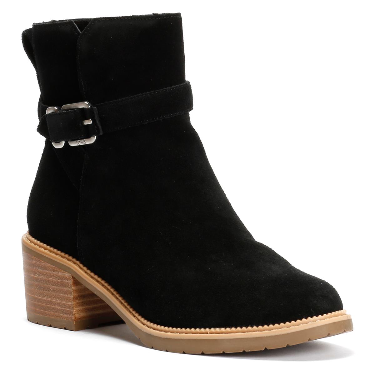 TOMS Hailey Buckle Bottes Noires Pour Femmes En Suède