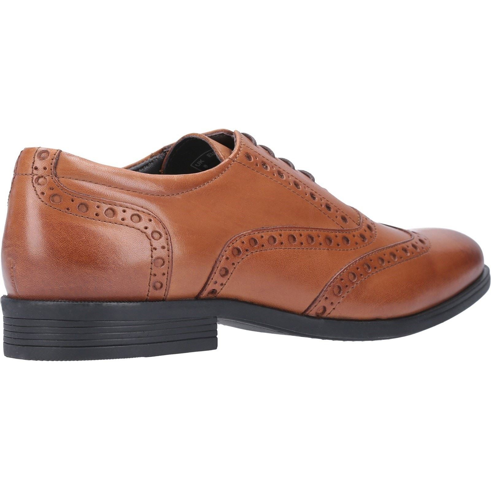Hush Puppies Oaken Chaussures Richelieu Pour Hommes En Cuir Marron Foncé