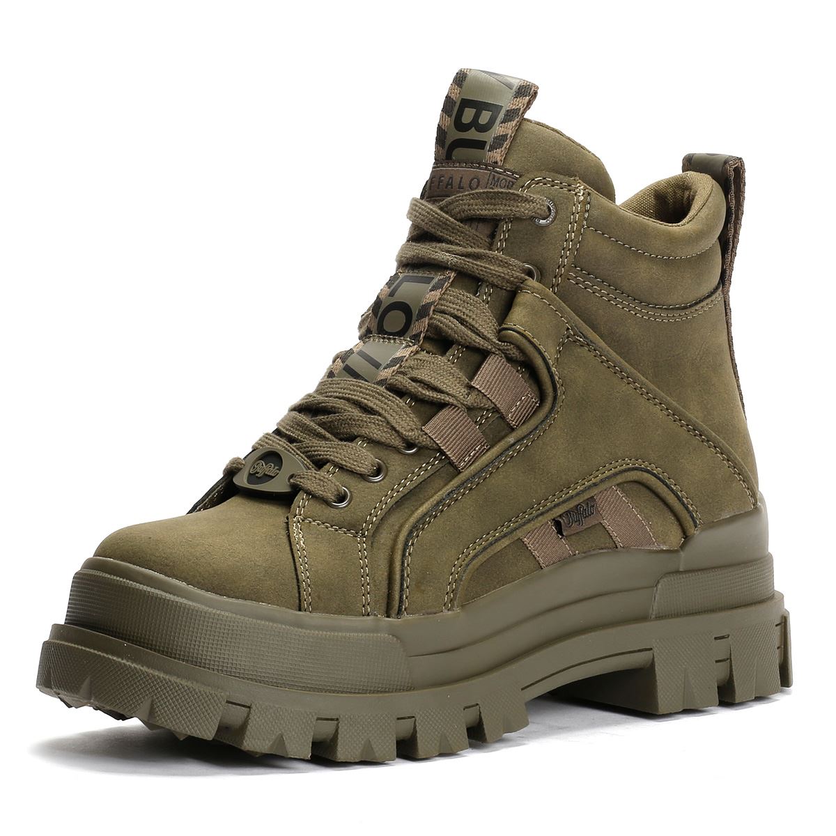 Buffalo Aspha NC Mid Bottes Vertes Pour Femmes