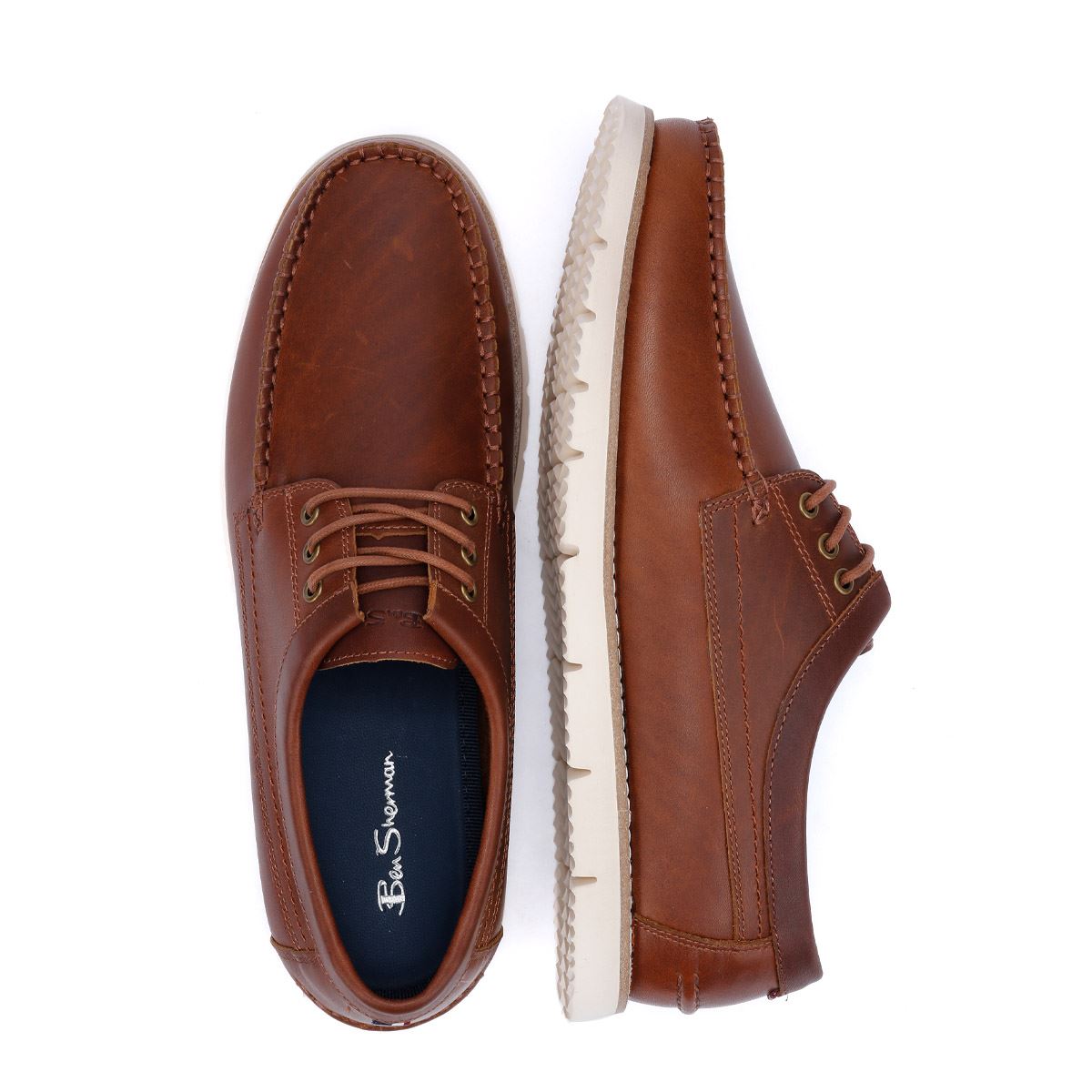 Ben Sherman Soho Chaussures À Lacets Marron Pour Hommes Suede