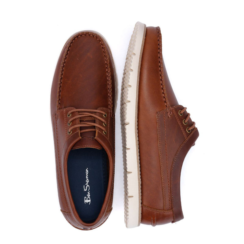 Ben Sherman Soho Chaussures Hommes En Daim Marron À Lacets