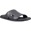 Hush Puppies Callum Slide Sandales Noires Pour Hommes En Cuir