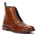 Ben Sherman Alfred Brogue Bottes En Cuir Marron Pour Hommes