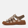Timberland Clairemont Way Fisherman Sandales En Cuir Doré Pour Femme