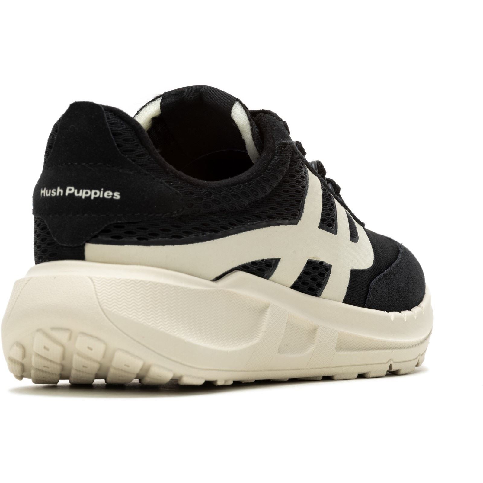 Hush Puppies Seventy8 Retro Runner Baskets Noires En Daim Pour Femmes