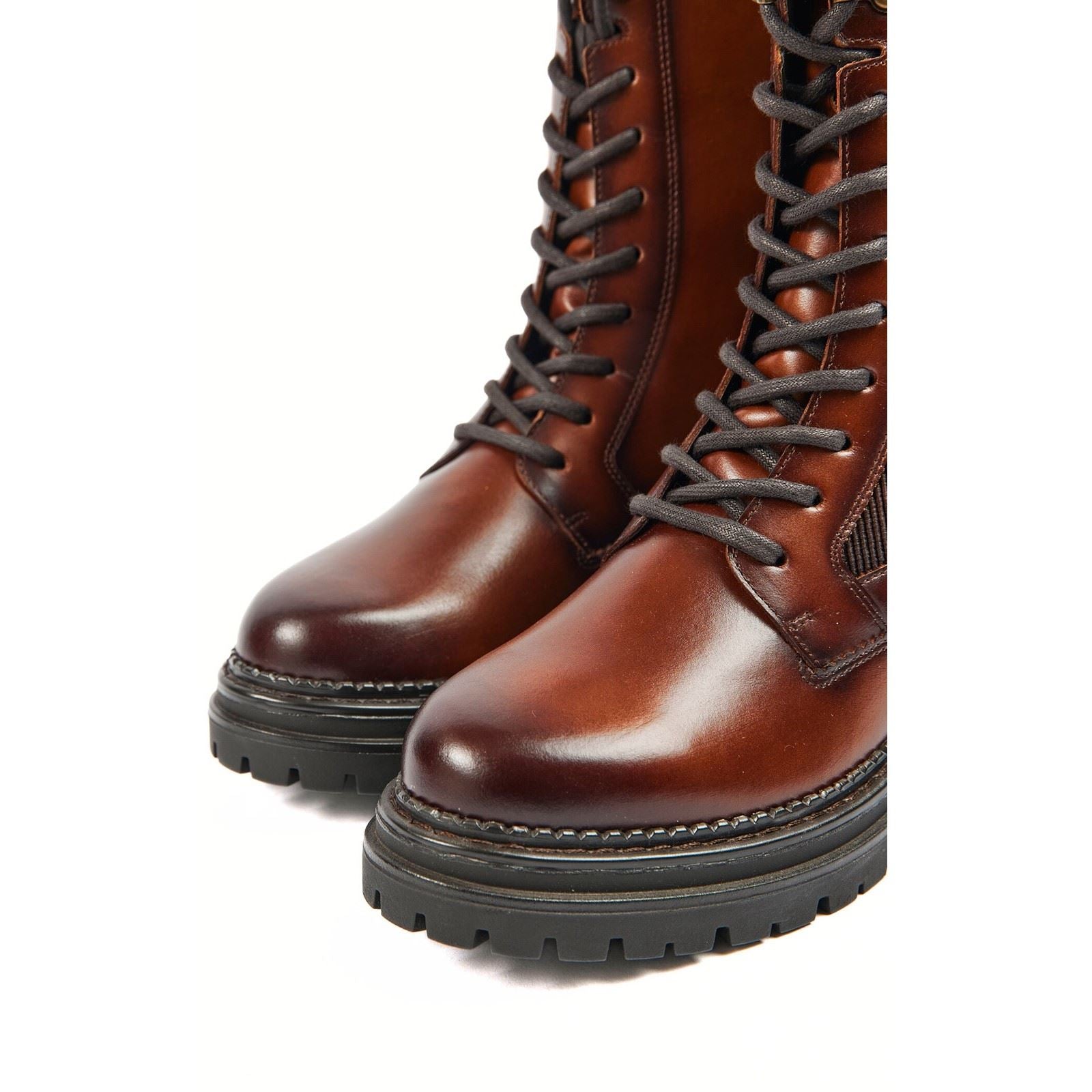 Pod Polly Bottes Pour Femmes En Cuir/Textile Couleur Chameau