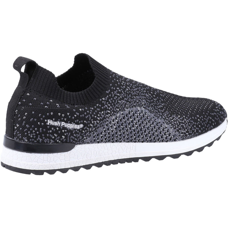 Hush Puppies Ennis Tissu Chaussures De Sport Noires Pour Femmes
