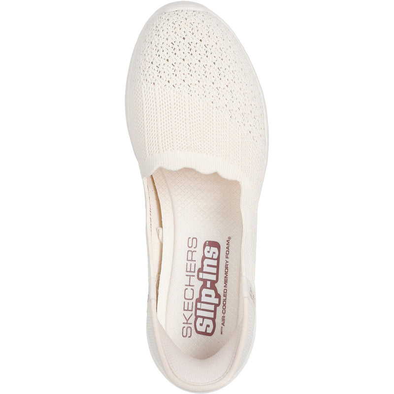 Skechers Seager Believe It Baskets Pour Femmes En Toile Blanc Cassé