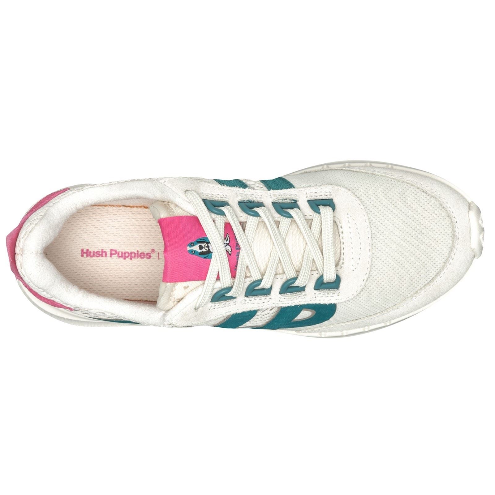 Hush Puppies Seventy8 Retro Runner Chaussures De Sport Pour Femmes En Daim Pierre/rose