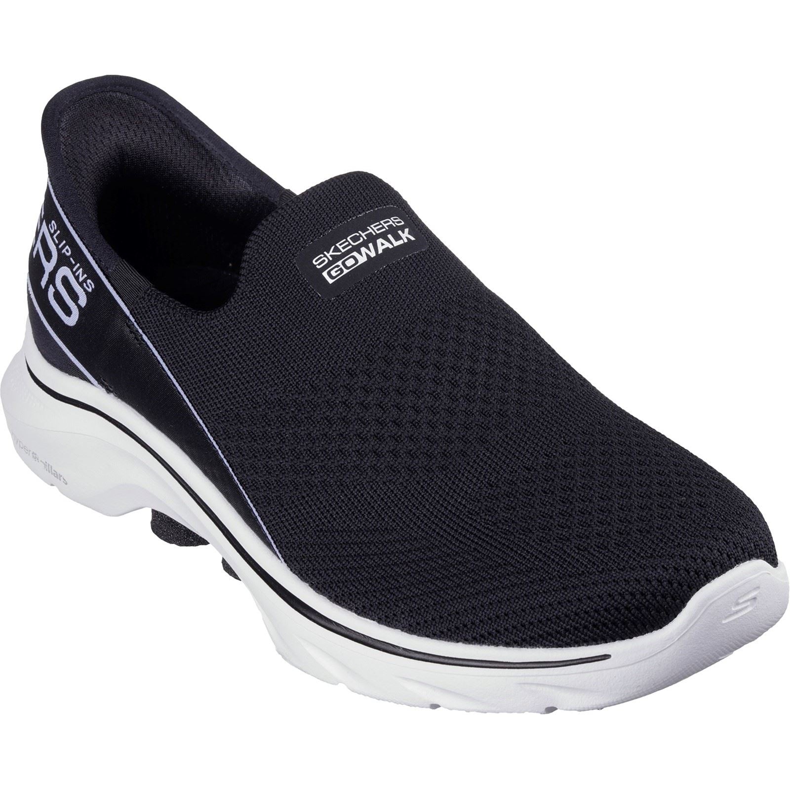 Skechers GO WALK 7 Mia Sneakers Noires/Blanches Pour Femmes En Textile