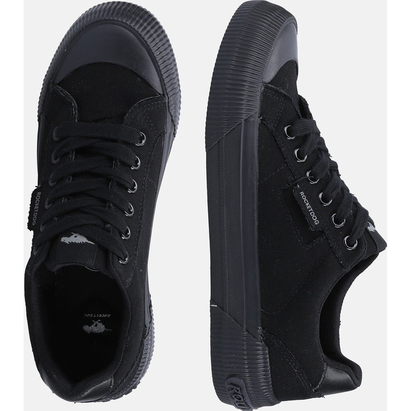 Rocket Dog Cheery Tissu Chaussures De Sport Noires Pour Femmes