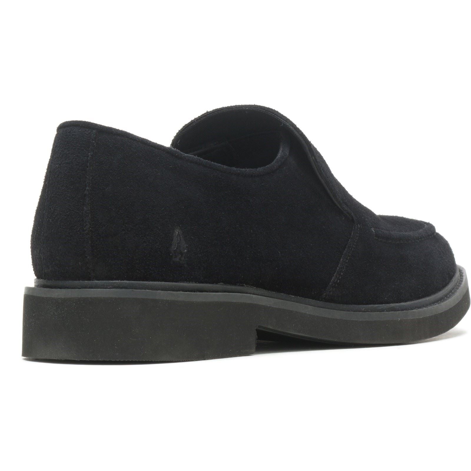 Hush Puppies Earl Slip On Chaussures Mocassins Noirs Pour Homme En Suède