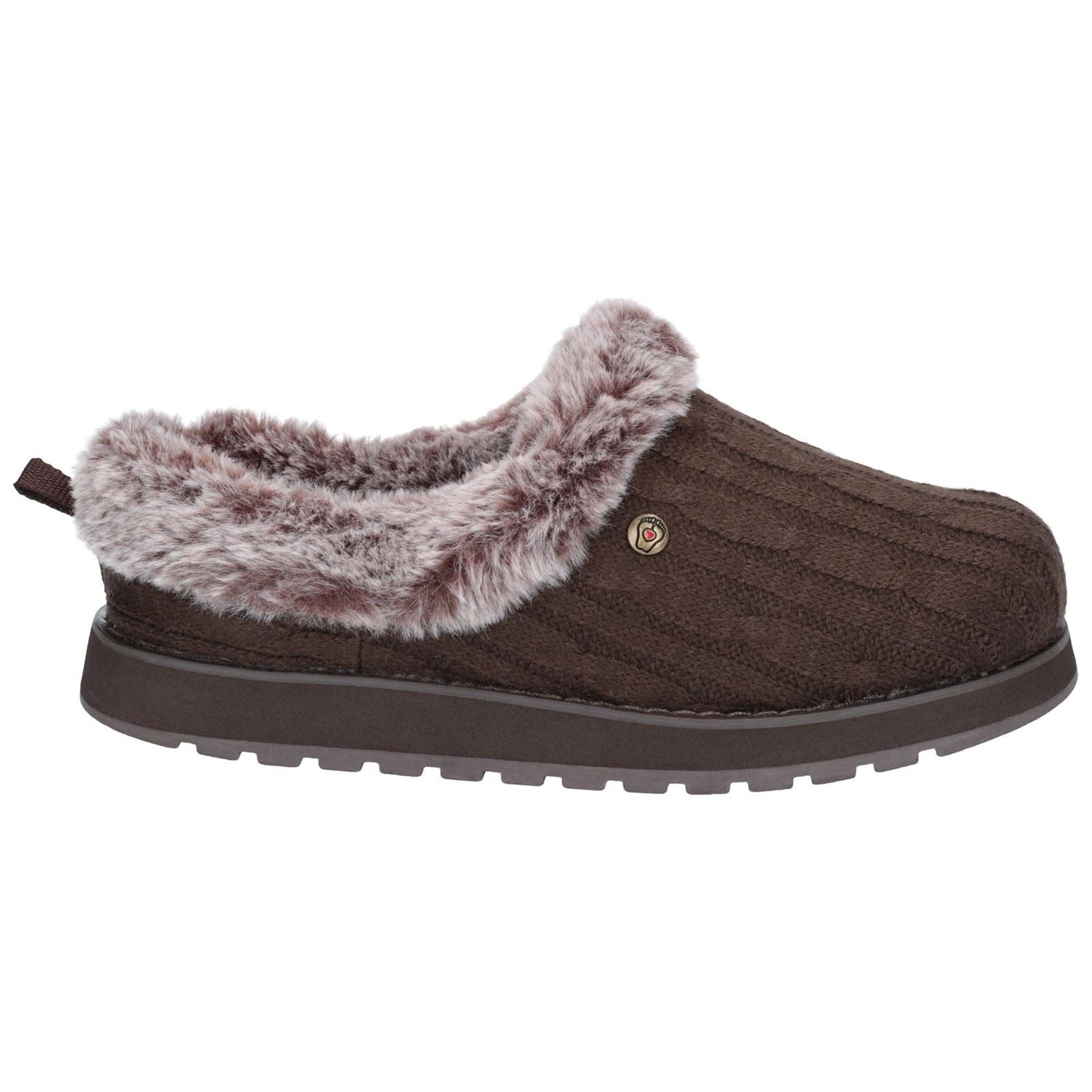 Skechers Keepsakes Ice Angel Chaussons En Synthétique Pour Femme En Chocolat