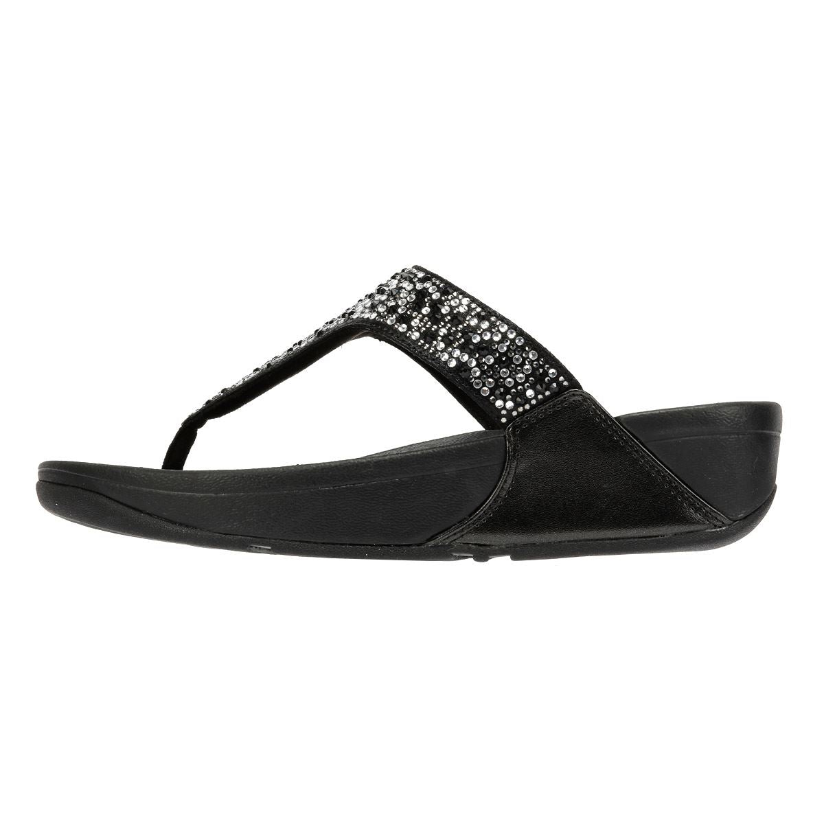 FitFlop Lulu Crystal Mix Sandales Noires Pour Femmes