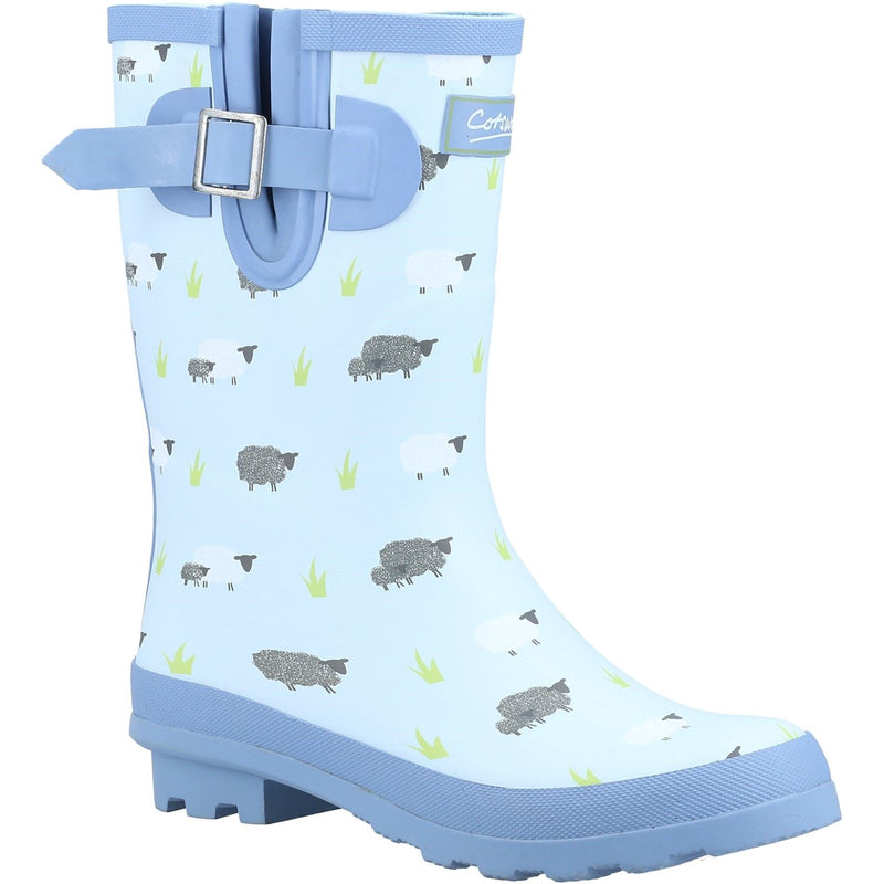 Cotswold Farmyard Mid Bottes En Caoutchouc Pour Femme Sheep Wellington