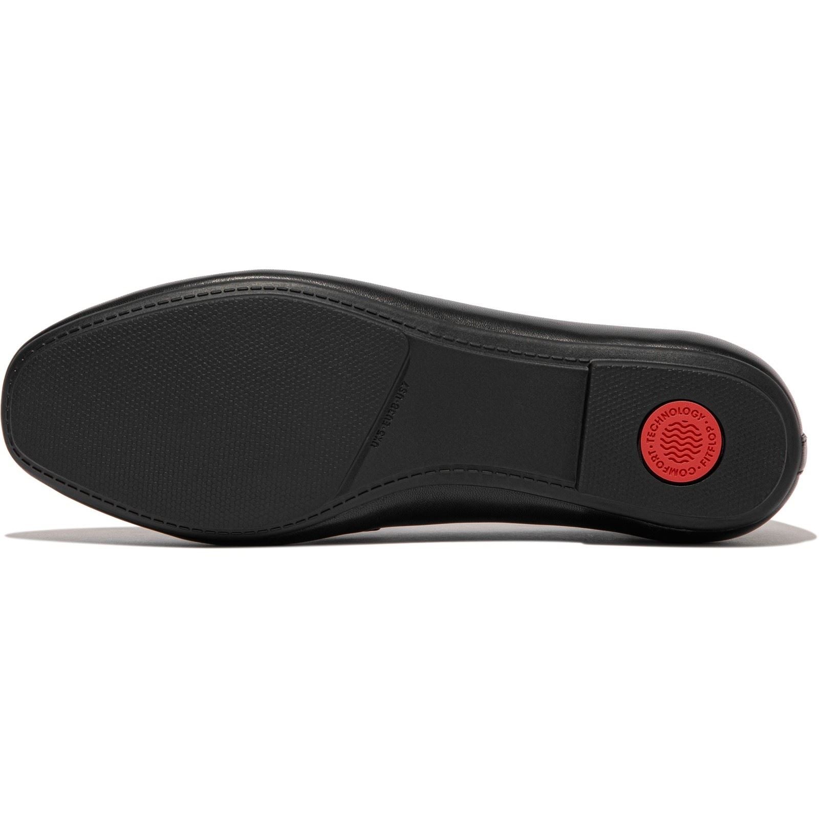Fitflop Delicato High-Cut Ballerines Noires En Cuir Pour Femmes