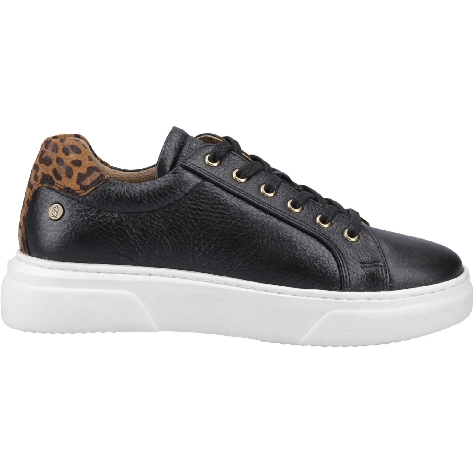 Hush Puppies Kathryn Baskets Noires En Cuir Pour Femmes