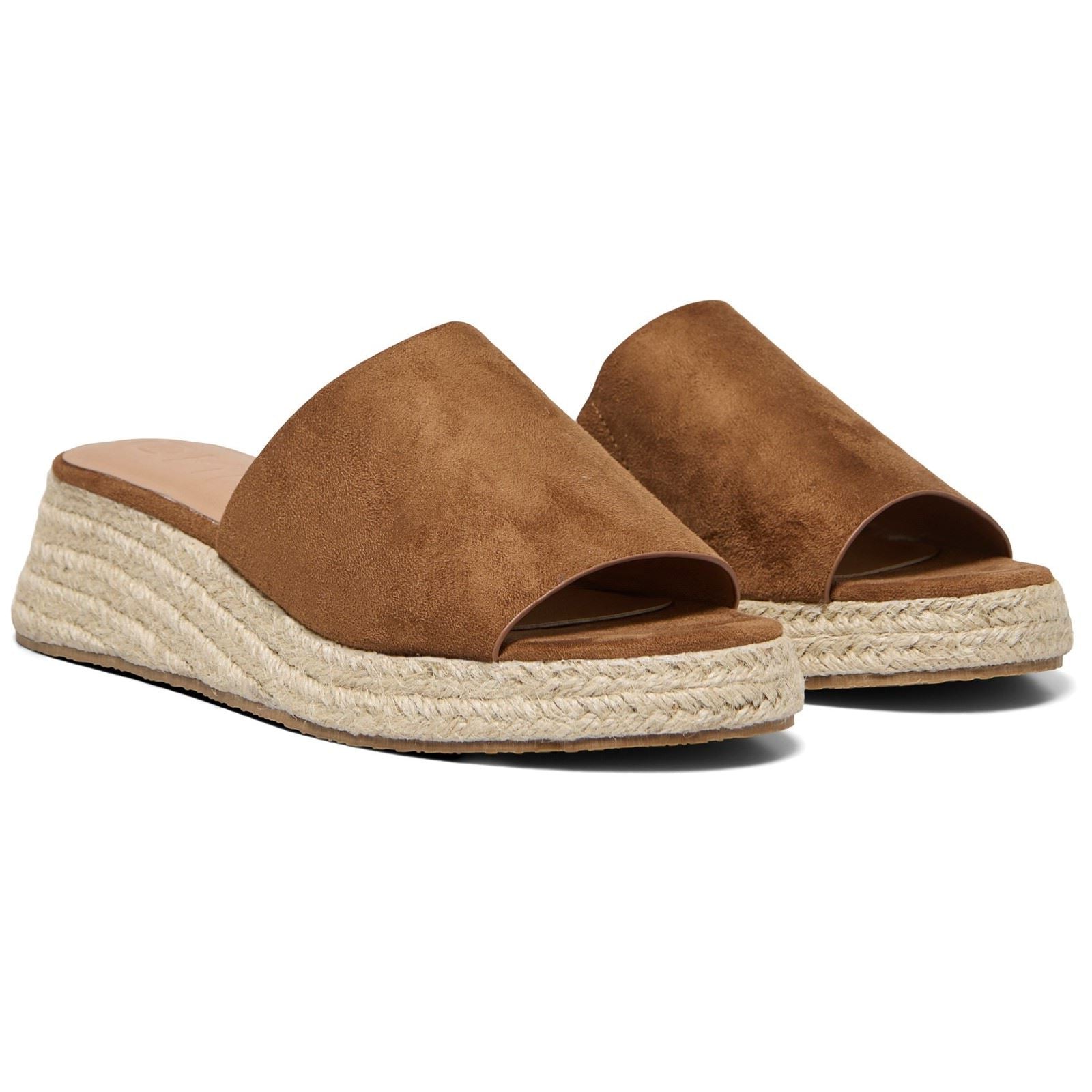 ONLY MINERVA 3 Mules En Synthétique Pour Femmes De Couleur Cognac