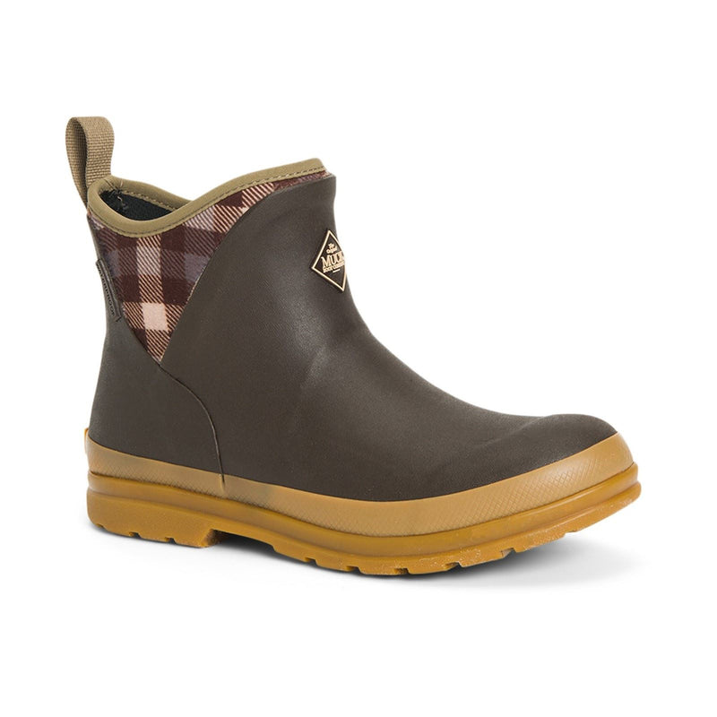 Muck Boots Originals Ankle Bottes En Caoutchouc Marron/À Carreaux/Gomme Wellington
