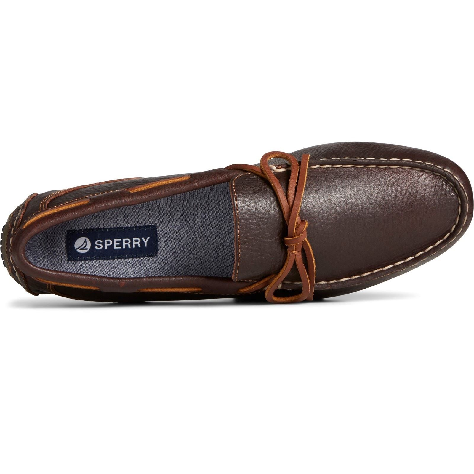 Sperry Driver 1 Eye Chaussures Loafers Pour Hommes En Cuir Amaretto