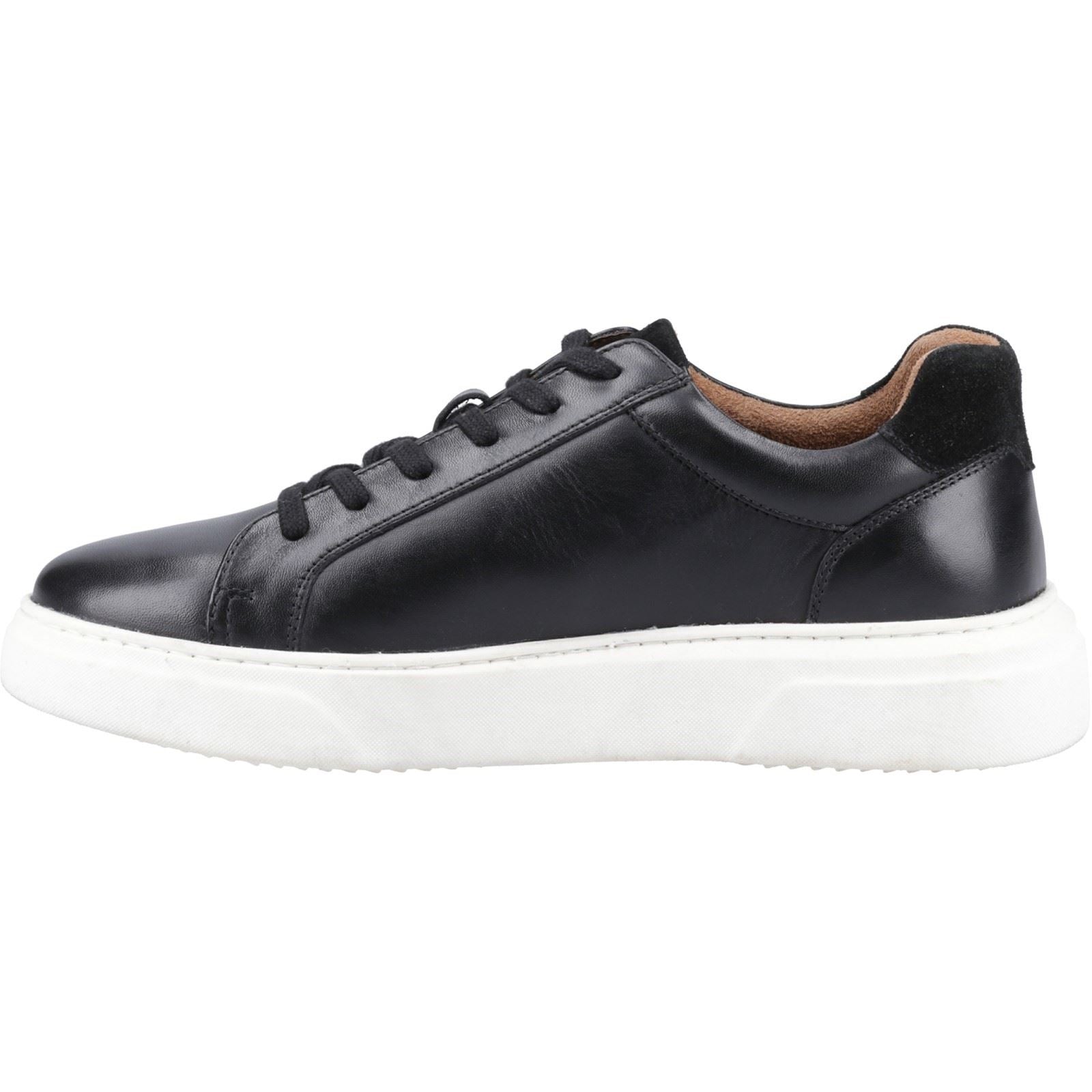 Hush Puppies Whelan Baskets En Cuir Noir Pour Hommes