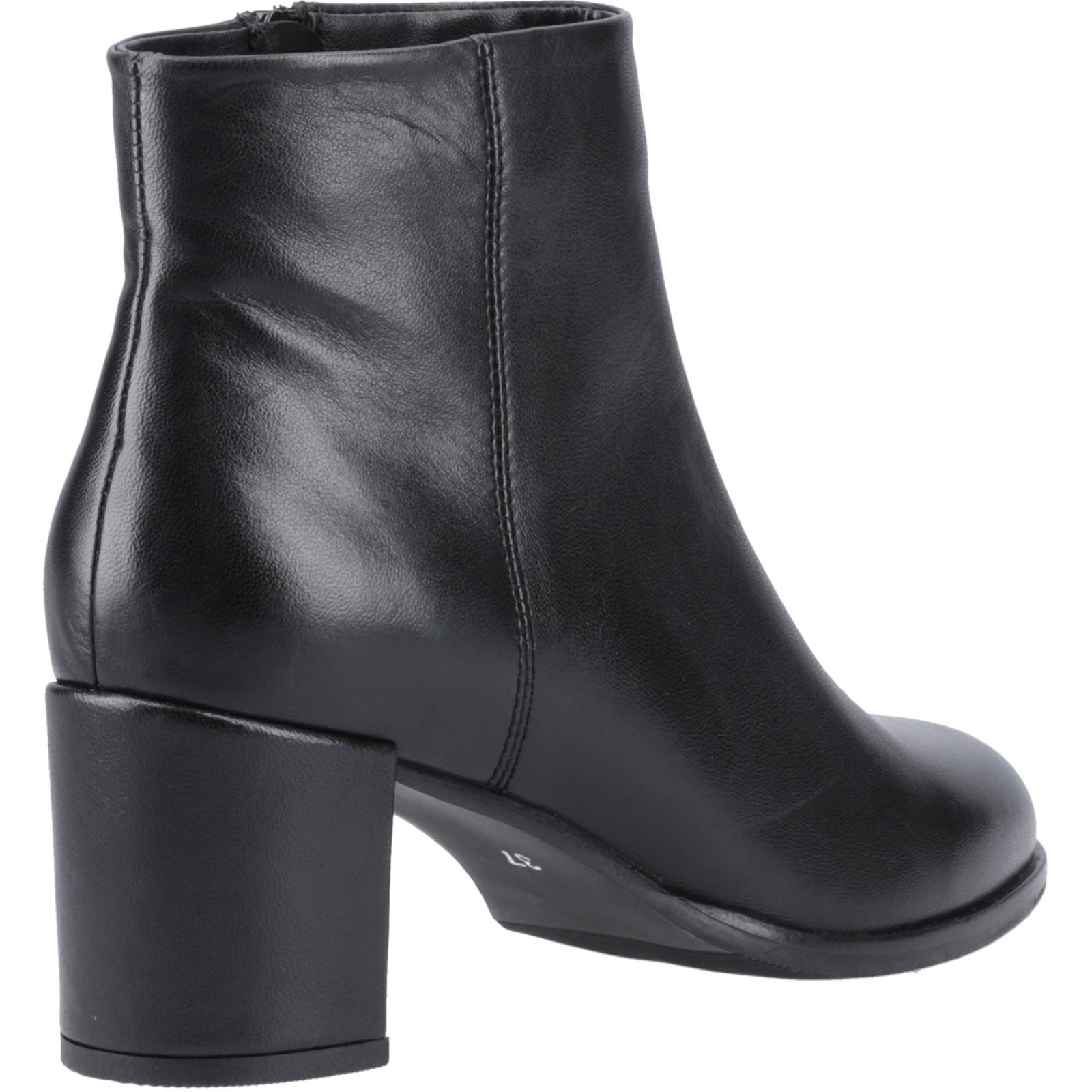 Hush Puppies Claridy Bottes Noires À Talons En Cuir Pour Femme
