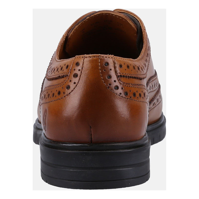 Hush Puppies Santiago Chaussures En Cuir Pour Homme À Lacets De Couleur Beige.