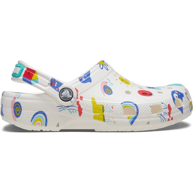 Crocs Classic Graphic Thermoplastique Blanc/multicolore Mocassins