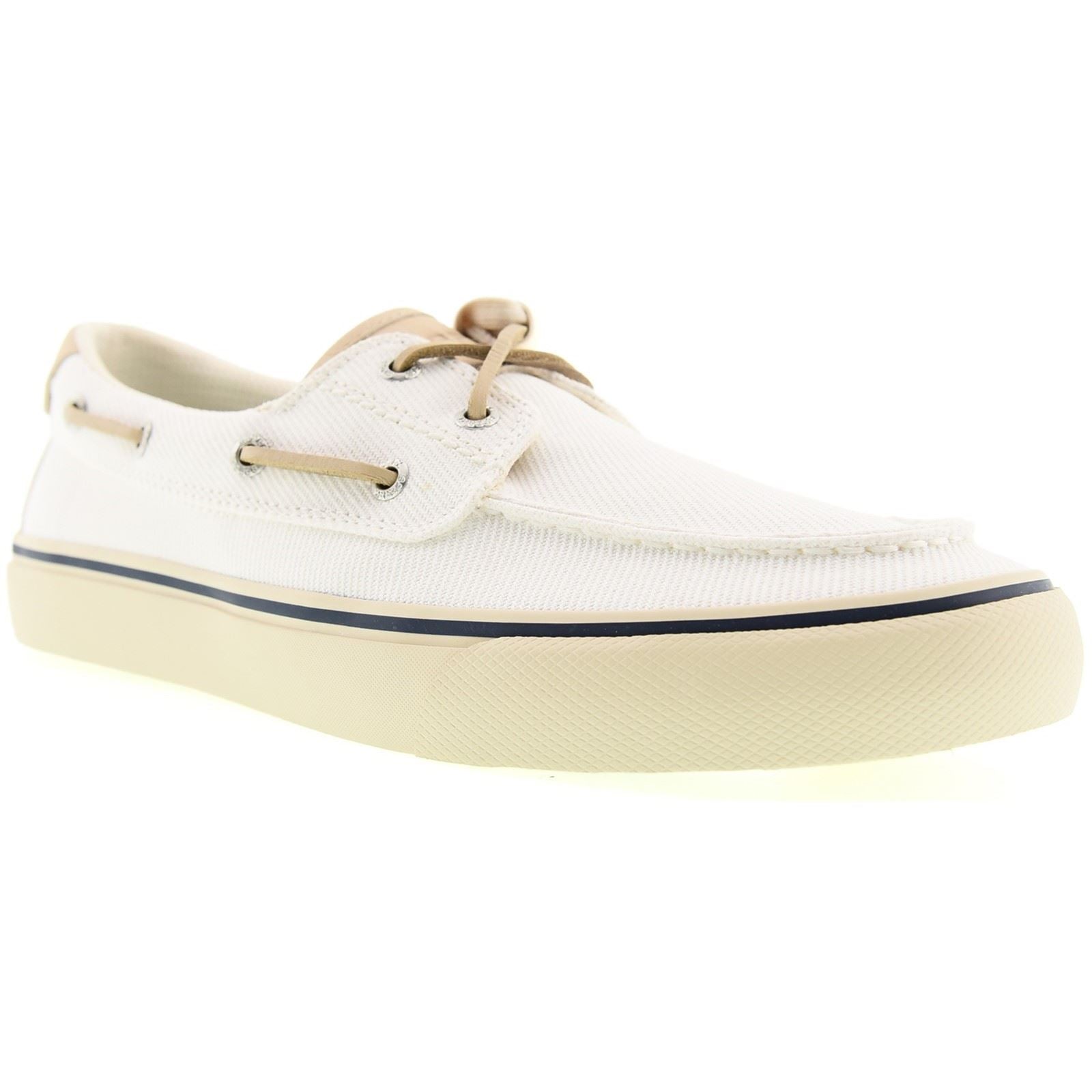 Sperry Helm 2-Eye Bateau En Toile Pour Homme Blancs