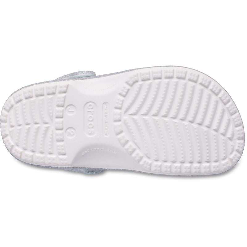 Crocs Classic Glitter Clog Mocassins Blancs En Thermoplastique