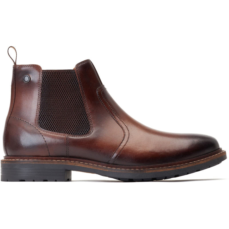 Base London Bloom Bottes En Cuir Brûlé Marron Pour Homme