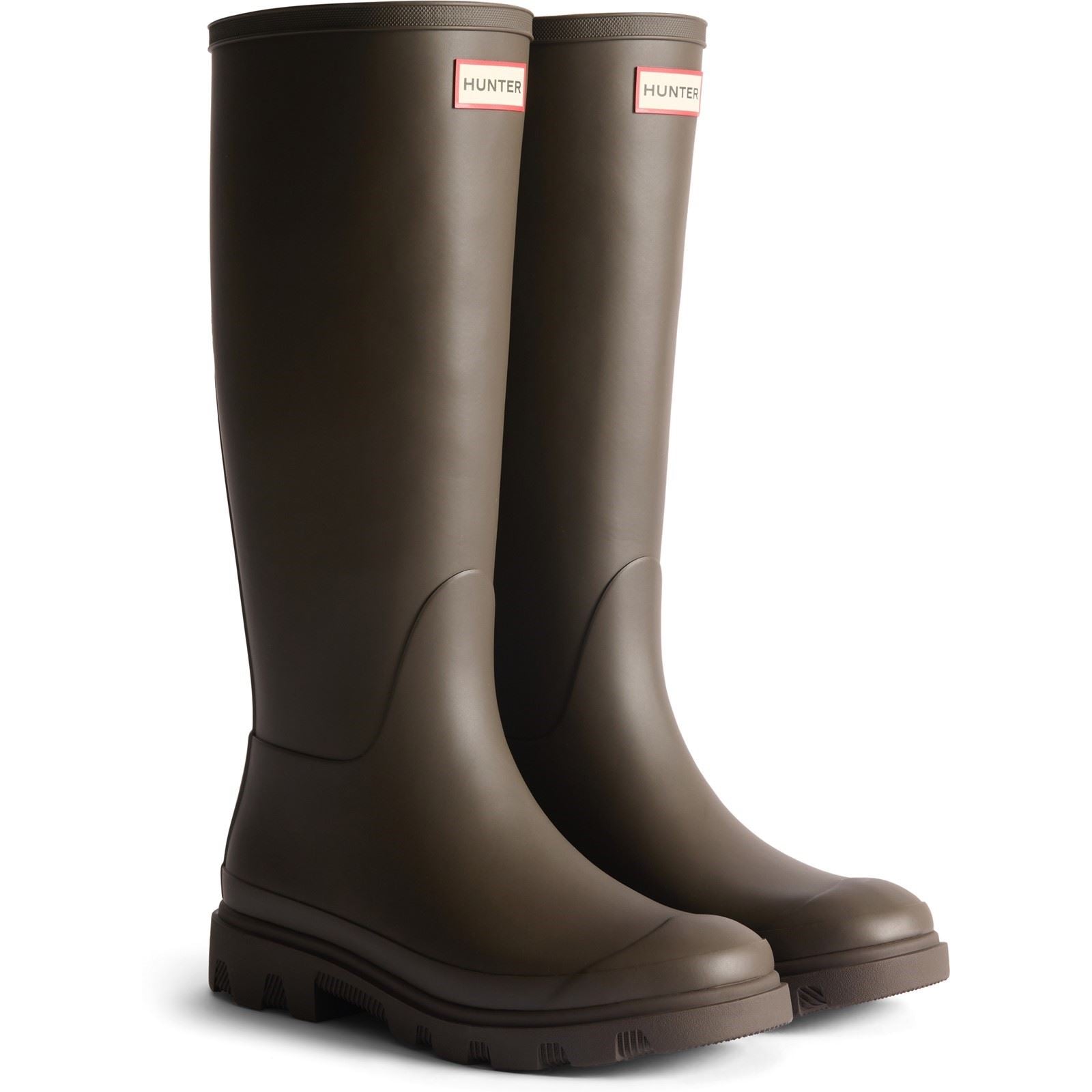 Hunter Downpour Tall Boot Bottes En Caoutchouc Pour Femmes Couleur Chocolat Marron