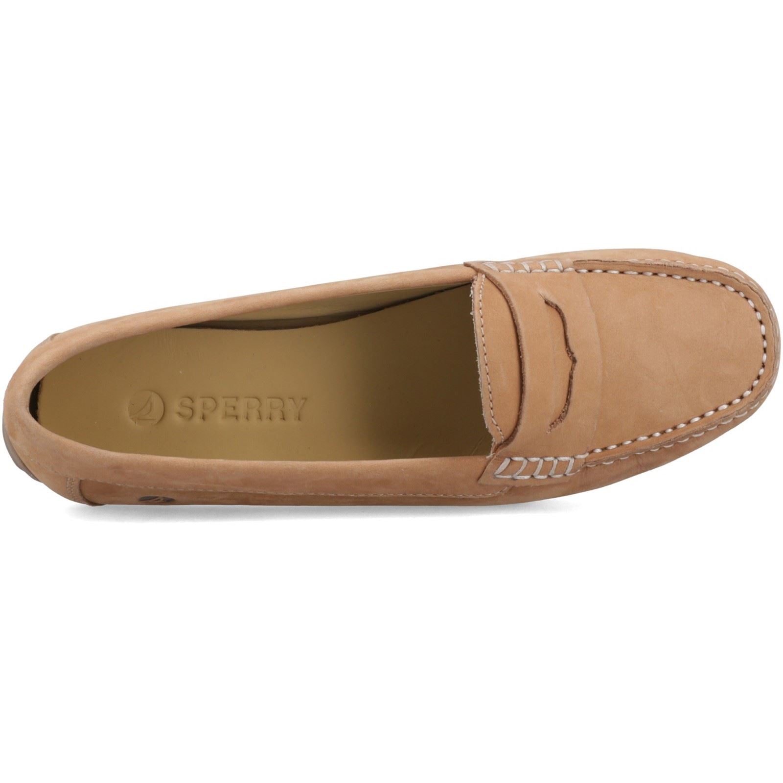 Sperry Tubarao Slip On Mocassins En Nubuck Pour Femmes Couleur Tan