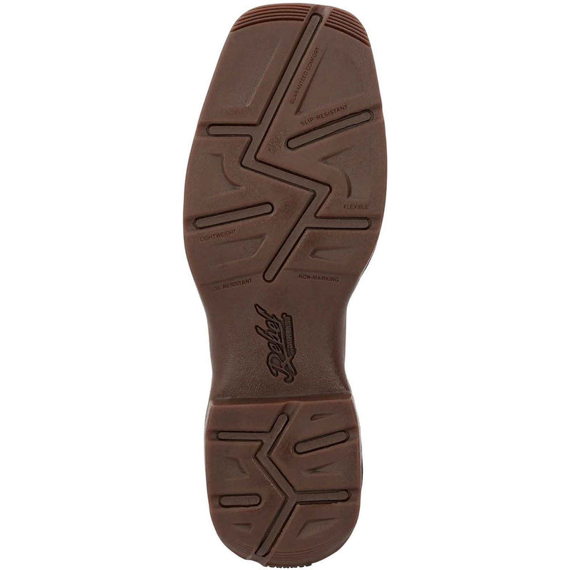 Durango Rebel Chaussures En Cuir Pour Homme De Couleur Rouille