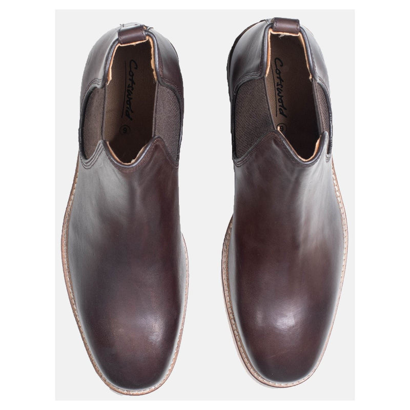 Cotswold Corsham Bottes En Cuir Pour Hommes De Couleur Marron Foncé