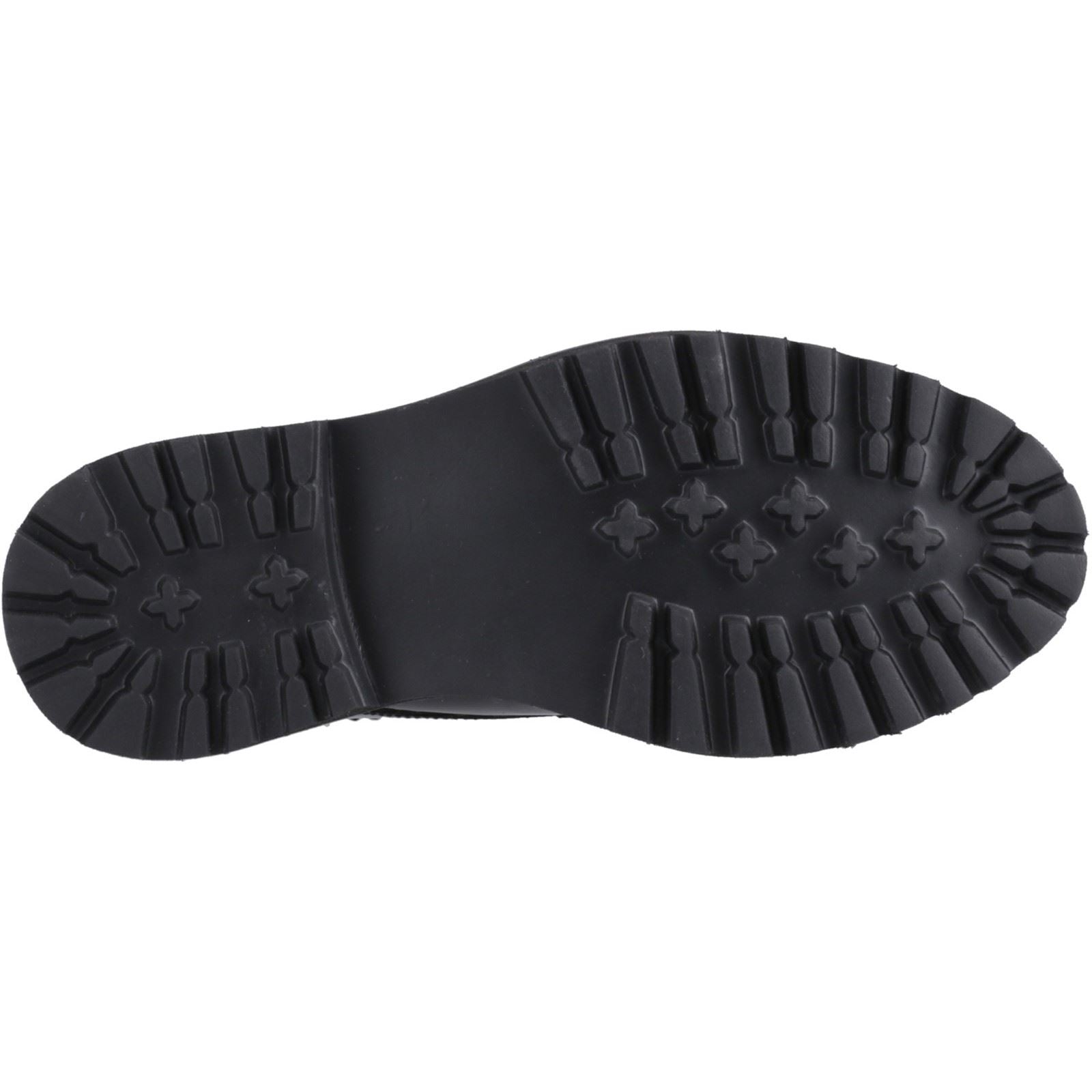 Hush Puppies Gabi Lace Up Chaussures Noires Pour Filles En Cuir